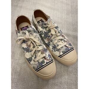Keds Super Recycled Cream Floral Print Sneakers PK65594 Men’s size 10.5